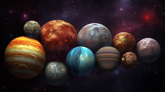 solar system and space background image