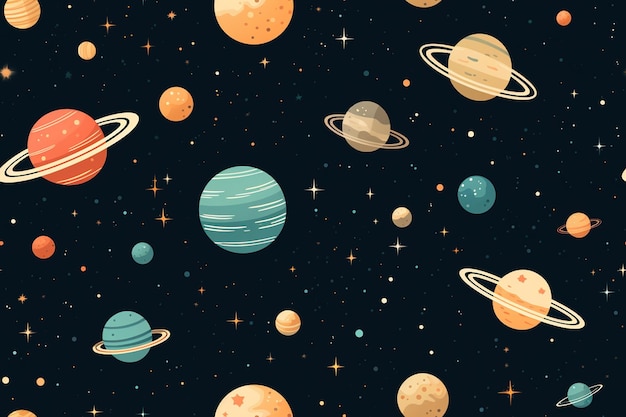 A space seamless pattern