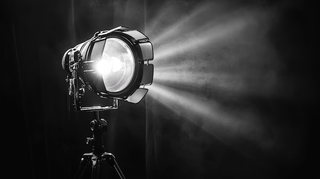 Photo stage light beams through smoke