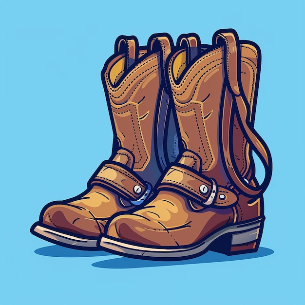 Photo stirrup boots cartoon vector