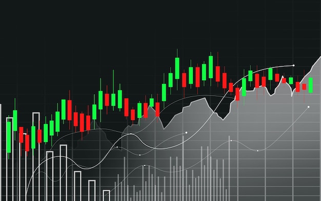 Stock market or forex trading graph in graphic concept