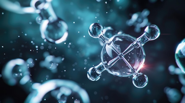 Photo stock photo for design featuring a science or medical theme with molecules and atoms