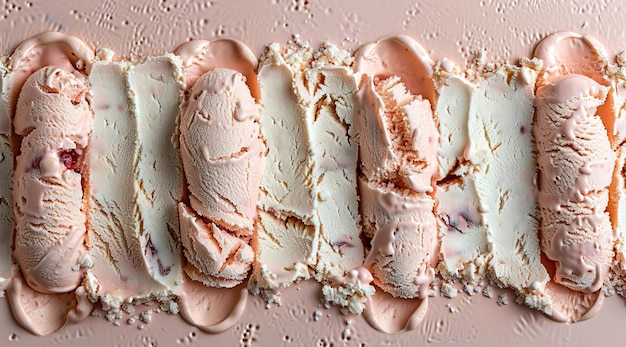 Photo strawberry flavor gelato full frame background