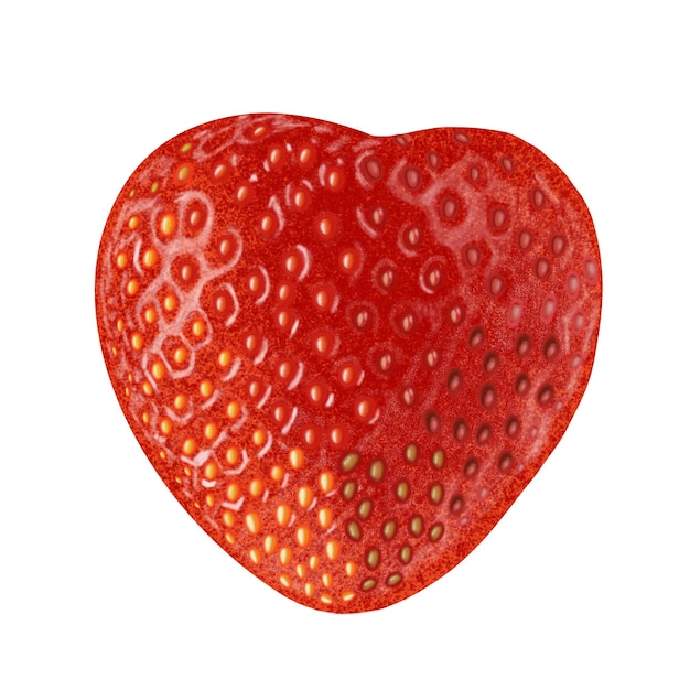 Strawberry fresh fruit illustration color painting