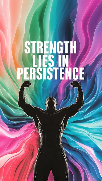 Photo strength lies in persistence tshirt design motivational quote illustartiontypographybannerposter