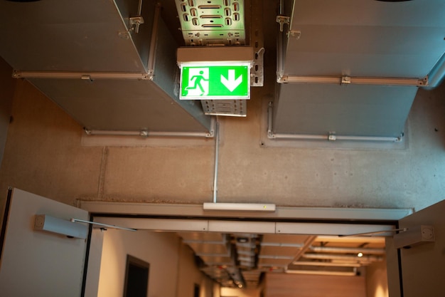 Photo symbol of fire escape signfire exit