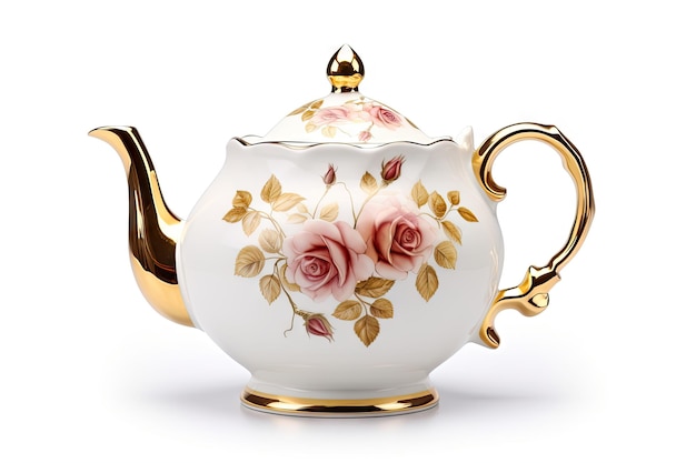 Teapot with flower decoration