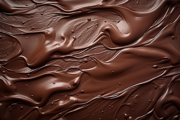 The texture of a melted chocolate