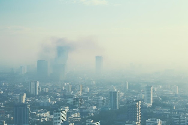 Photo thick smog in urban centers natural image climate change photo