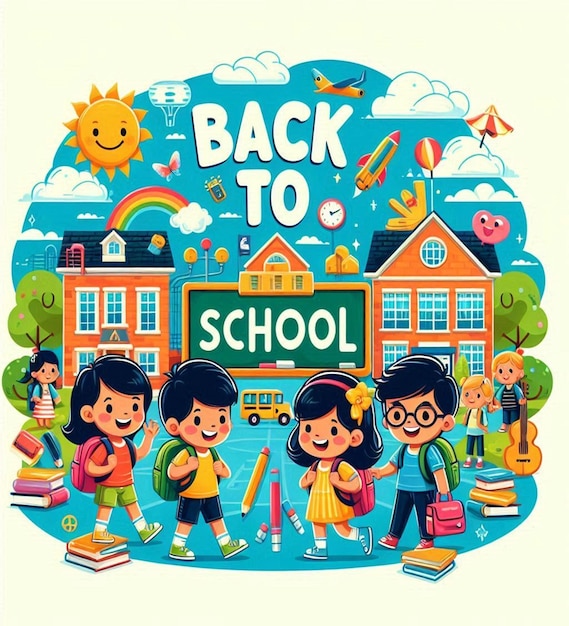 Photo this beautiful design is designed for back to school festival