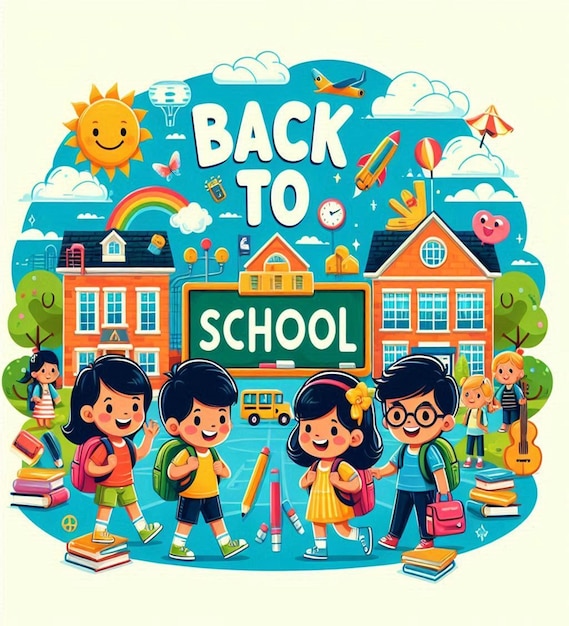 This beautiful design is designed for Back to School festival