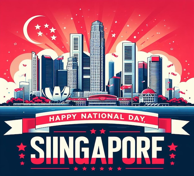 Photo this beautiful and luxurious design is designed for singapore national day