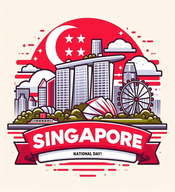 Photo this beautiful and luxurious design is designed for singapore national day