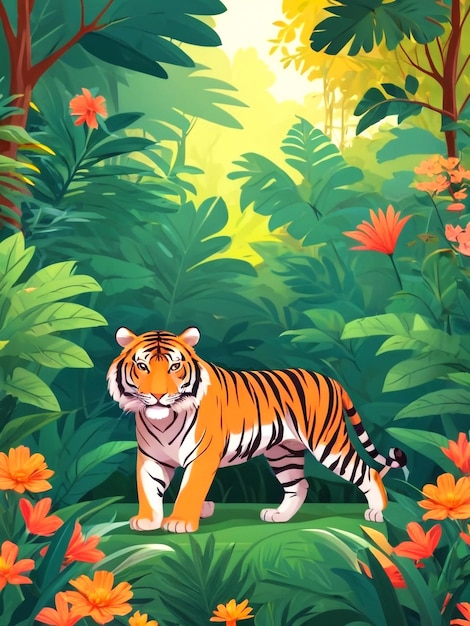 a tiger in the jungle