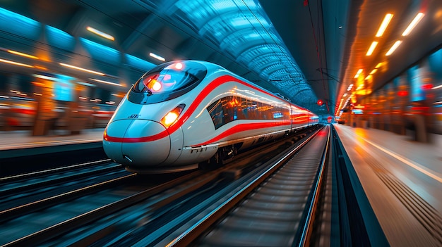 A train moving through a tunnel