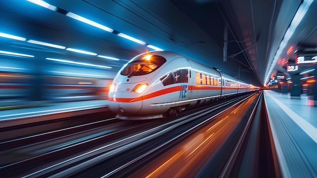 A train moving through a tunnel