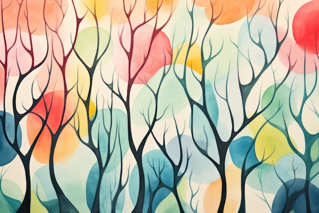 Photo trees backgrounds abstract painting