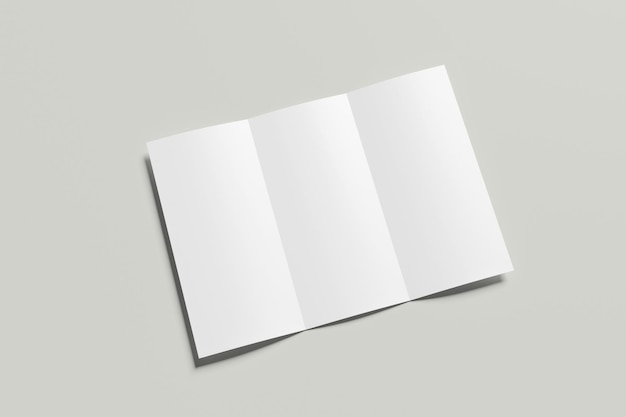 Tri fold Brochure Mockup Blank