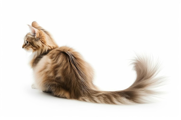 Photo turkish angora cat39s featherlike tail highlight the graceful featherlike tail of a turkish angora c