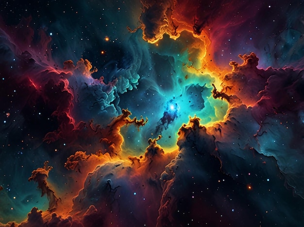 Ultra Detailed Nebula Abstract Wallpaper AI generative