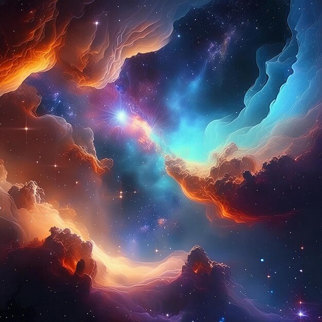 Photo ultra detailed space galaxy nebula abstract wallpaper