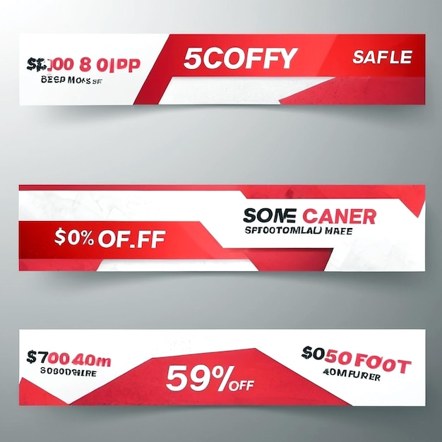 Photo vector horizontal sale banner template