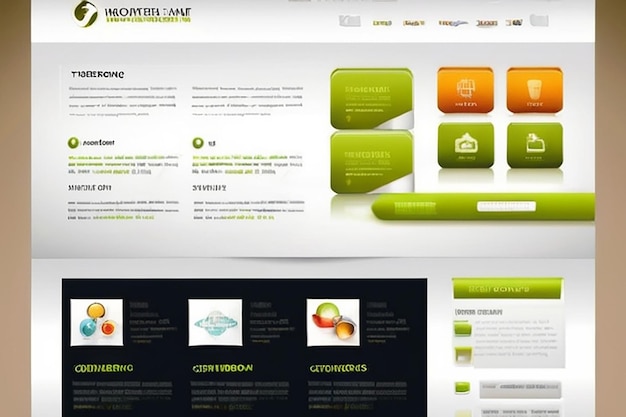 Vector Website Template Design Eps 10