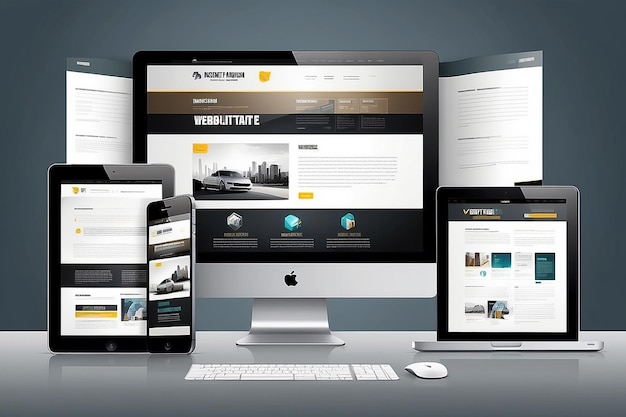 Vector Website Template Design Eps 10