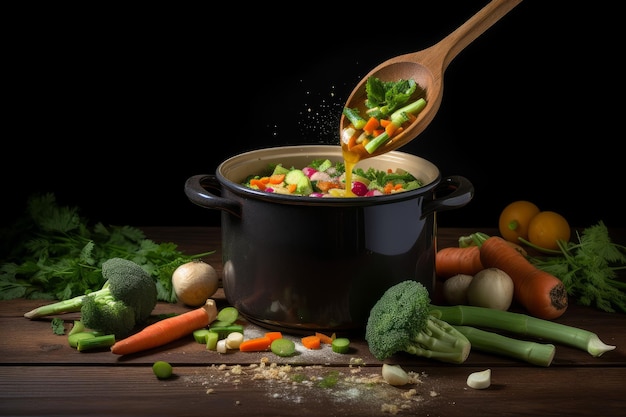 Vegetarian cooking food Generate Ai