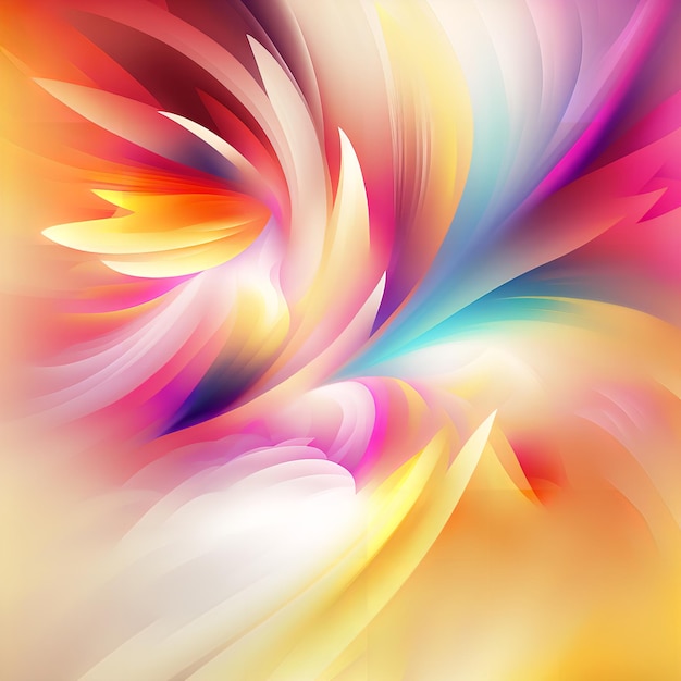 Vibrant Abstract Colorful Volumetric Background in a Cloud Wave Form