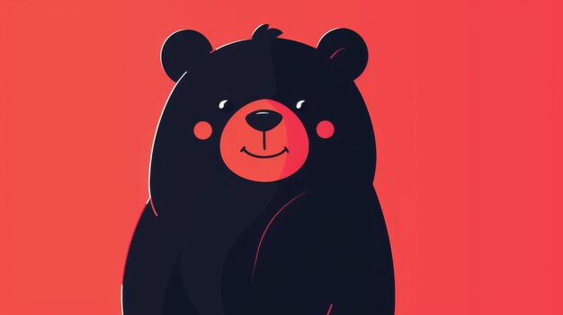 Vibrant artistic bear portrait