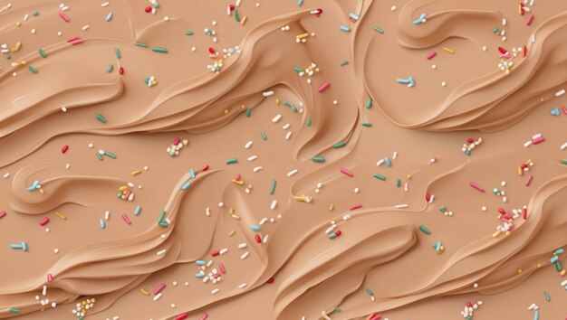 Photo a vibrant cake frosting texture with sprinkles perfect for festive celebrations