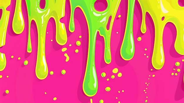 Photo vibrant dripping paint on canvas abstract artistic expression in vivid colors