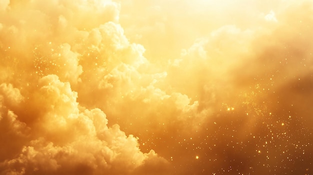 Photo vibrant golden sky and clouds nature landscape