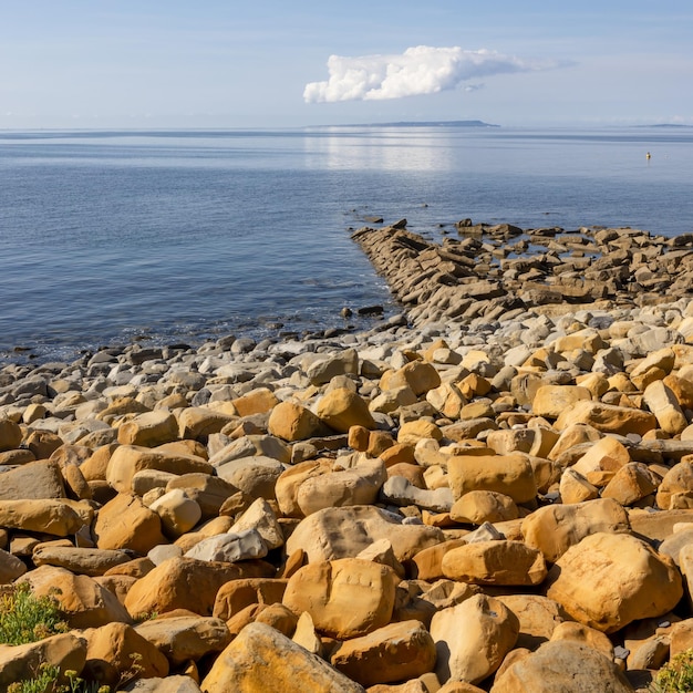 View of Kimmeridge Bay on the Isle of Purbeck in Dorset