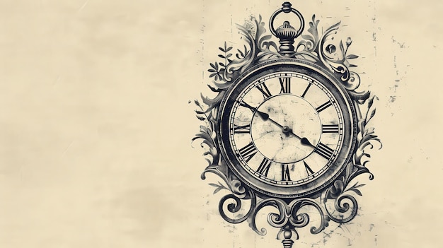 Foto orologio d'epoca con disegni ornamentali