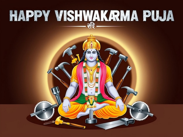 Векторная иллюстрация Vishwakarma Puja