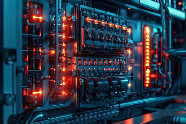 Photo voltage distributor with automatic switches electrical background