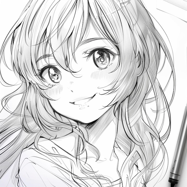 Photo wallpaper of a anime sketch