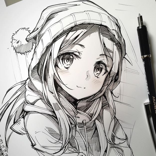 Photo wallpaper of a anime sketch