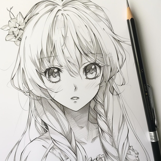 Photo wallpaper of a anime sketch