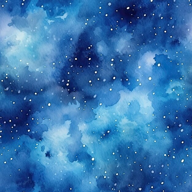 Photo watercolor galaxy blue pattern