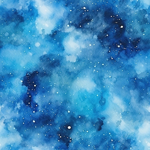 Photo watercolor galaxy blue pattern