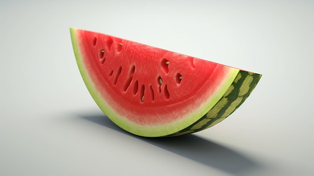 Watermelon slice isolated on white background