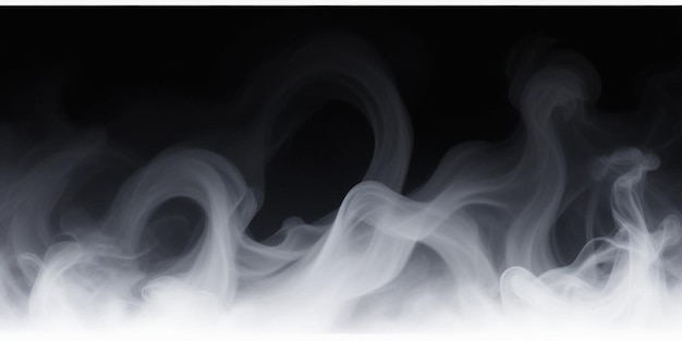 Foto un'onda di fumo soffia nel vento