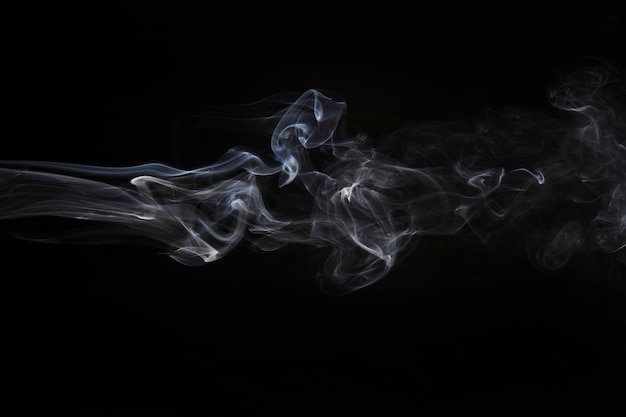 Weathered smoke on black background