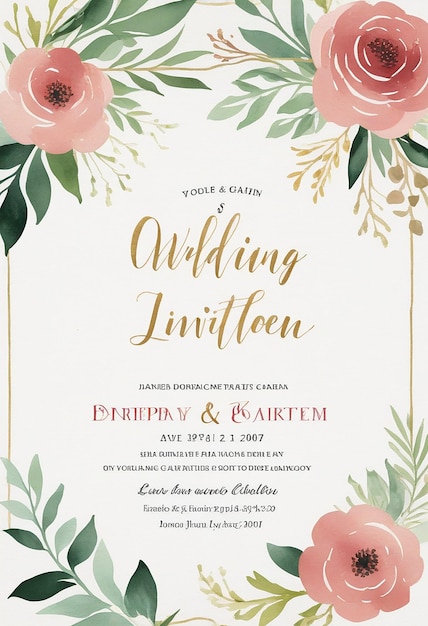 Photo wedding invitation card