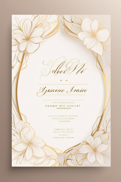 a wedding invitation for a train with a floral wreath on the front