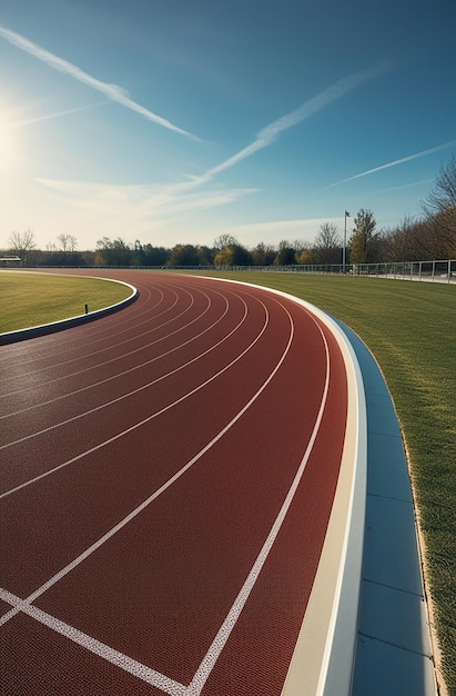 Photo well maintained running track