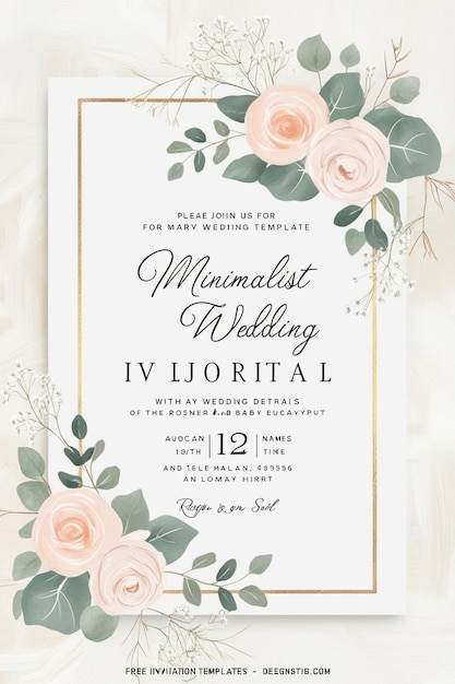 Photo whimsical garden wedding invitation illustration